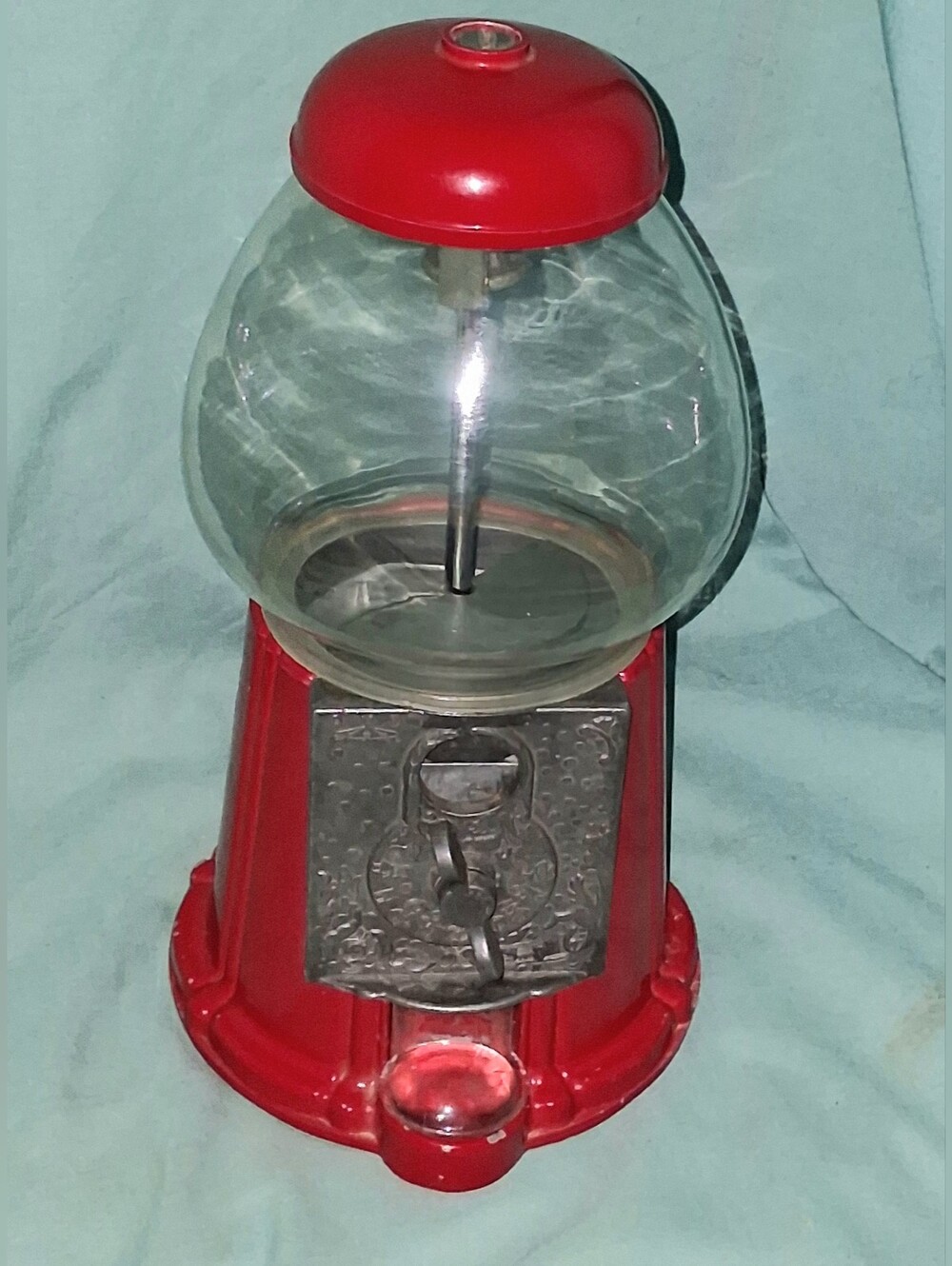 Vintage Look Red Carousel Gumball Machine Takes Quarters See Descritption